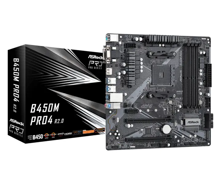 B450M Pro4 R2.0 AMD B450 Zócalo AM4 micro ATX