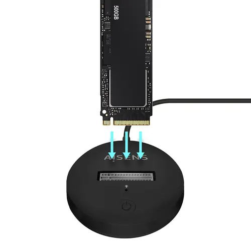 USB-C Dock M.2 (NGFF) ASUC-M2D013-BK SATA/NVMe A USB3.1 Gen2, Negra - Imagen 3
