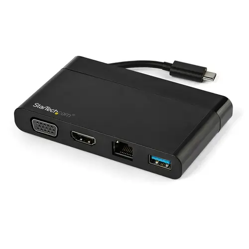 Adaptador Multipuertos USB-C 4K con HDMI, VGA, Ethernet Gigabit y USB 3.0 - Mini Docking Station USB Tipo C de Viajes a HDMI de 4K o VGA 1080p - Replicador de Puertos USBC - Imagen 1