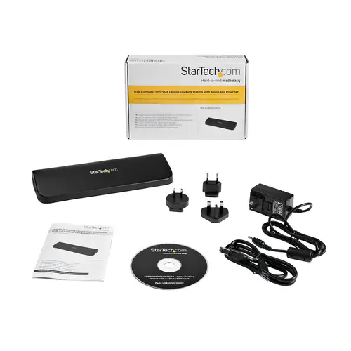 Docking Station USB 3.0 de 2 Monitores para Portátil - HDMI/DVI/VGA - Hub Ladrón 3x USB-A - GbE - Audio - Replicador de Puertos Universal USB-A - Win/macOS/ChromeOS - TAA - Imagen 6