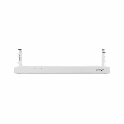 Bandeja Gestionador de Cables Negro - Soporte de Regleta - para Debajo del Escritorio - Ajustable en Longitud - Fijación con Mordaza - Instalación sin Perforaciónes - Blanco - Imagen 3