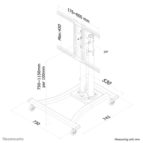 PLASMA-M1200 Carro para TV 42-70" - Imagen 9