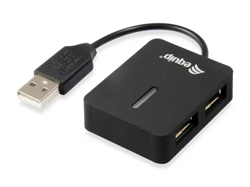 128952 hub de interfaz USB 2.0 480 Mbit/s Negro - Imagen 1