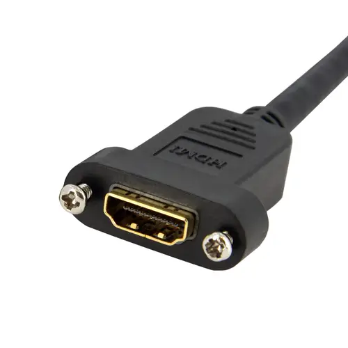Cable Adaptador de 0,9m HDMI Hembra a Macho, Cable HDMI de Alta Velocidad 4K de Montaje en Panel, HDMI UHD 4K 30Hz, Ancho de Banda de 10,2Gbps, HDMI Hembra a Macho 4K - Imagen 2