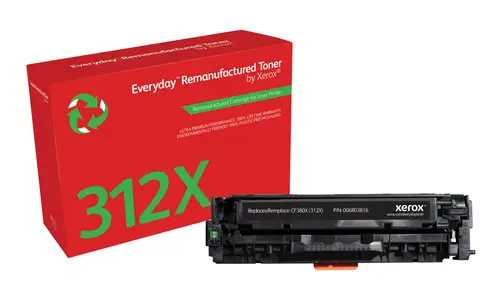 Everyday Tóner Everyday Negro remanufacturado de Xerox es compatible con HP 312X (CF380X), Capacidad alta - Imagen 1
