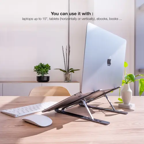 Soporte Elevador para Portátiles, Tablets, Móviles y Libros, Gris - Imagen 7