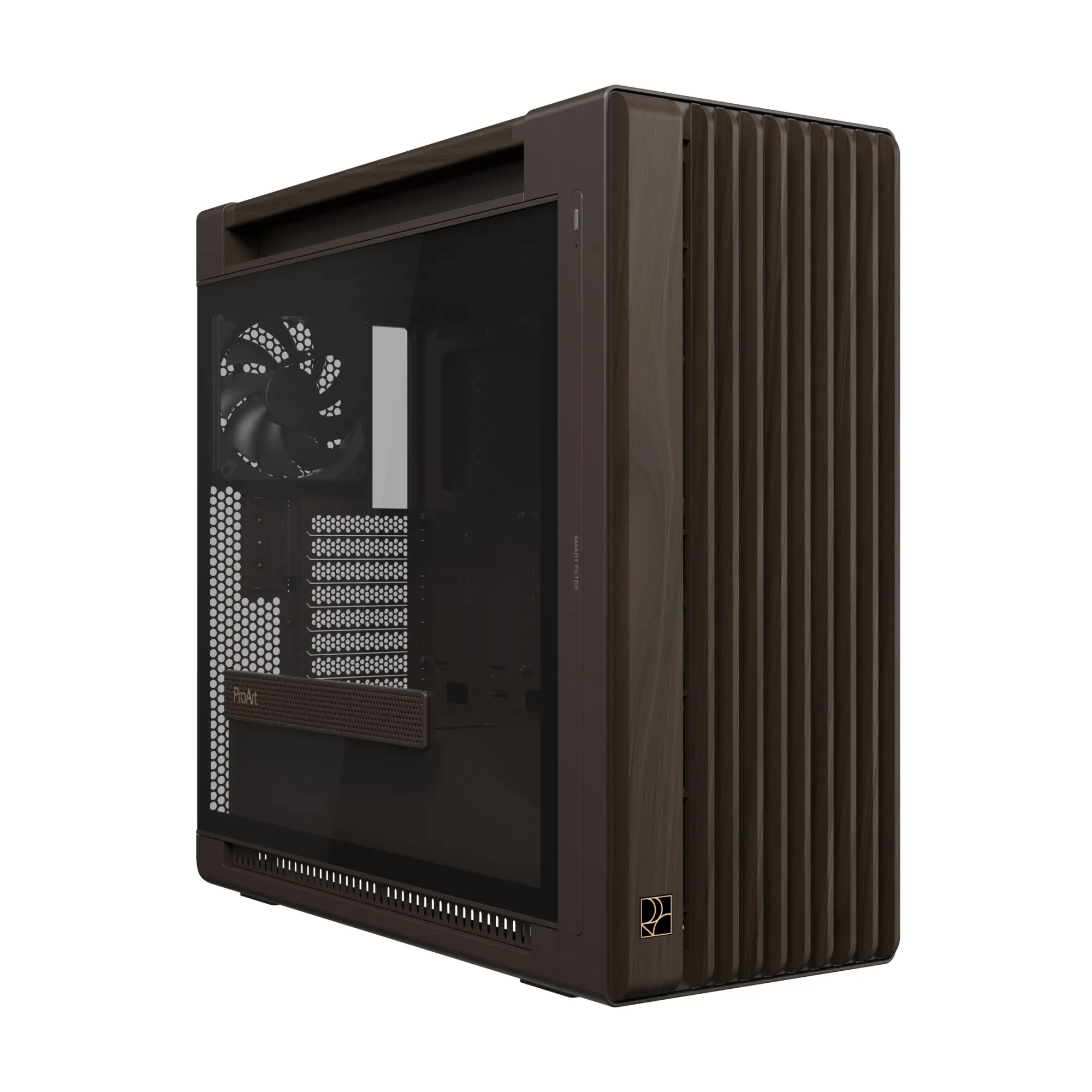 ProArt PA602 Wood Edition Retro Brown - Tempered Glass Panel Midi Tower Marrón