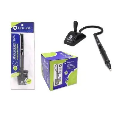 BISMARK BOLIGRAFO CON PEANA GIRO 360 GRADOS COLORES SURTIDOS BLISTER 1 UNIDAD