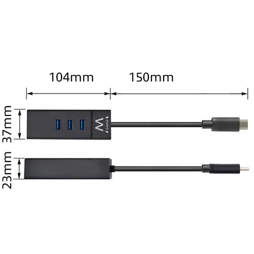 EW1141 base para portátil y replicador de puertos USB 3.2 Gen 1 (3.1 Gen 1) Type-C Negro - Imagen 5
