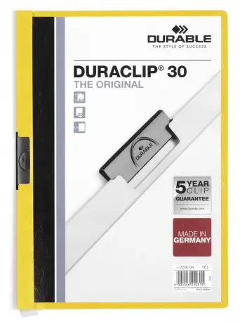 Duraclip 30 archivador PVC Transparente, Amarillo