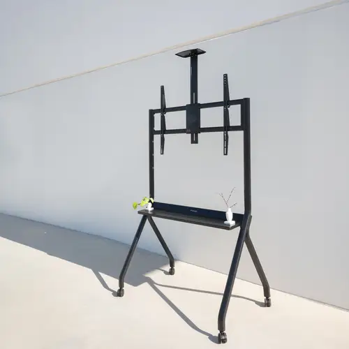 iStar Soporte de Suelo con Ruedas para Pantallas 55"- 100", Negro - Imagen 4