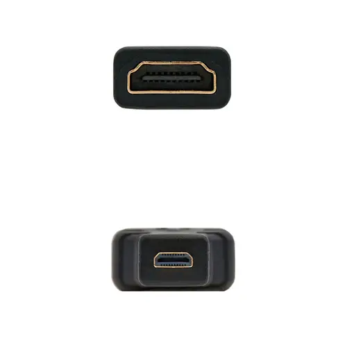 10.15.1206 cambiador de género para cable HDMI Micro HDMI Negro - Imagen 2