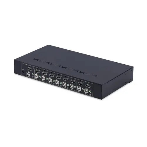 Switch KVM de 8 Puertos HDMI 4K 60Hz - Conmutador KVM HDMI 2.0 con Kit de Montaje 1U para Rack - con Hub USB de 4 Puertos - Conmutado por Botón y Teclas de Acceso Rápido - TAA - Imagen 2