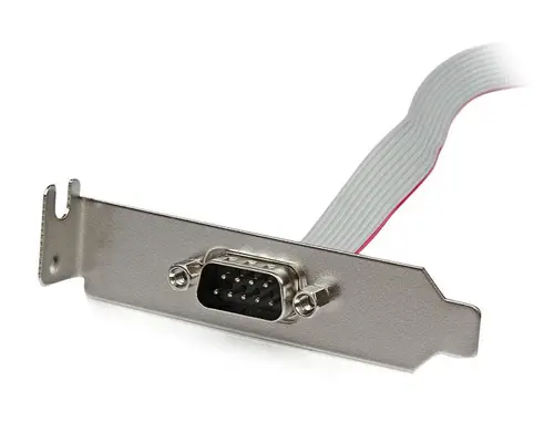 Adaptador de 0.4m Header Cabezal Bracket Serie Serial DB9 RS232 a IDC 10 Pines Placa Base Perfil Bajo - Imagen 2