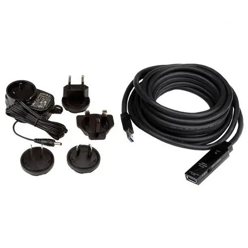 Cable Extensor Alargador USB 3.0 SuperSpeed Activo de 5m - USB A Macho a Hembra - Negro - Imagen 4