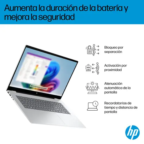 OmniBook 7 Laptop Next Gen AI 17-dc0001nsx Copilot+ PC Intel Core Ultra 5 226V Portátil 43,9 cm (17.3") Pantalla táctil Full HD 16 GB LPDDR5x-SDRAM 1 TB SSD Wi-Fi 6E (802.11ax) Windows 11 Home Plata - Imagen 8
