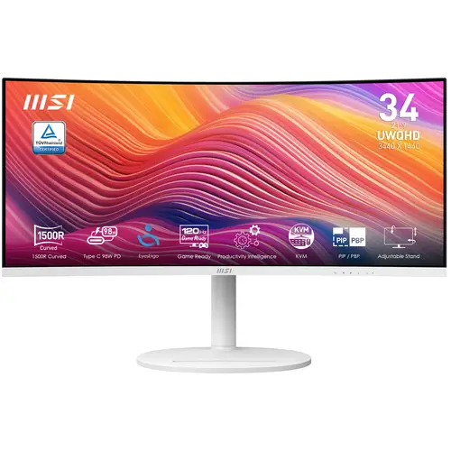 Modern MD342CQPW pantalla para PC 86,4 cm (34") 3440 x 1440 Pixeles UltraWide Quad HD Blanco - Imagen 1