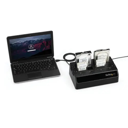 Base de Acoplamiento USB 3.0 de 4 Bahías SATA - Docking Station USB de Discos Duros o SSD SATA III de 2,5/3,5" - de Intercambio en Caliente - Carga Superior - Imagen 5