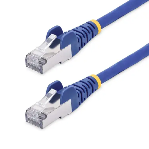 Cable de Red Ethernet CAT8 Azul 50cm - Snagless - sin Pestillo - 25G/40G - 2000MHz - PoE++ de 100W - 26AWG - S/FTP - Alivios de Tensión - Alambre de Cobre Puro - LSZH - Probado con Fluke - Imagen 1