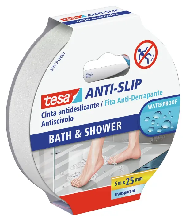 Anti slip bath & shower 5mx25mm Cinta antideslizante para baño T..