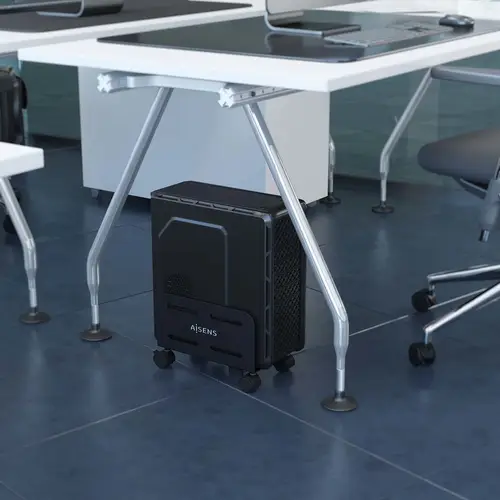 Soporte Metálico Ajustable de Suelo para CPU, Negro - Imagen 5