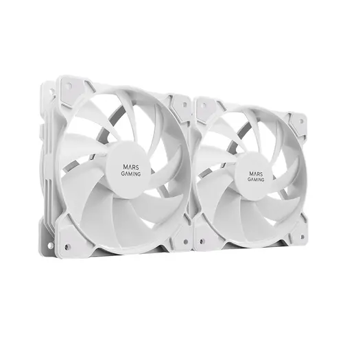 MF-PROX2 Blanco, Kit 2 Ventiladores 120mm, Sistema Anti-vibraciones, Ultra-silenciosos, Doble Conexión 3PIN + 4PIN - Imagen 1