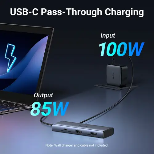 7-in-1 USB-C Hub CM498 Acoplamiento Base Gris - Imagen 7