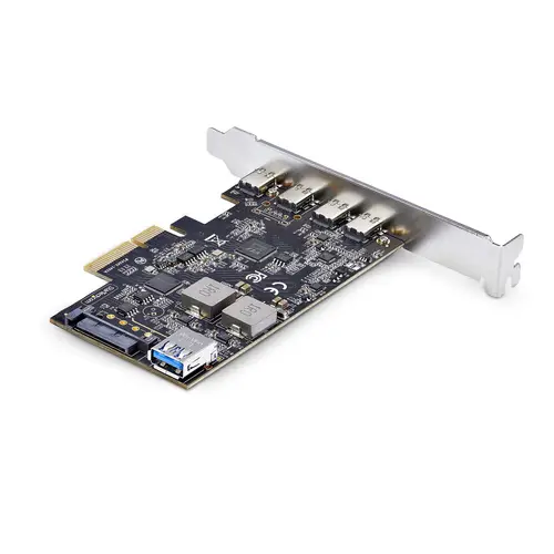 Tarjeta PCIe de 5 Puertos USB de 10Gbps 4x USB-C / 1x USB-A - Hub Concentrador Interno USB 3.2 de 10Gbps - Tarjeta PCI Express 4 Puertos USB Tipo C 1 Puerto USB-A - Windows/Mac/Linux - Imagen 2