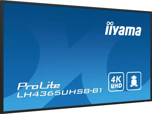 LH4365UHSB-B1 pantalla de señalización Diseño de quiosco 108 cm (42.5") LED Wifi 800 cd / m² 4K Ultra HD Negro Procesador incorporado Android 11 24/7 - Imagen 6