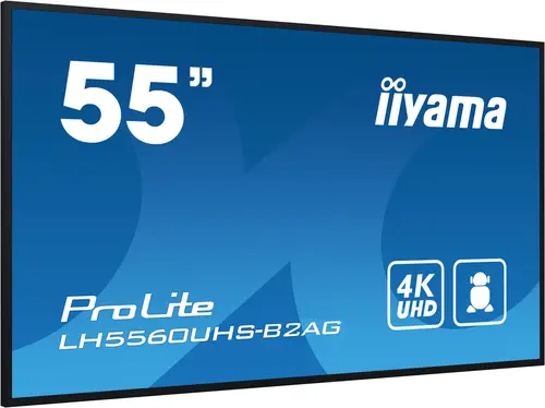 LH5560UHS-B2AG pantalla de señalización Pizarra de caballete digital 139,7 cm (55") LED Wifi 500 cd / m² 4K Ultra HD Negro Procesador incorporado Android 11 24/7 - Imagen 5