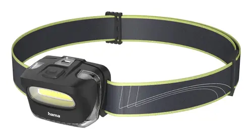 HL110 Negro, Azul, Amarillo Linterna con cinta para cabeza COB LED - Imagen 1