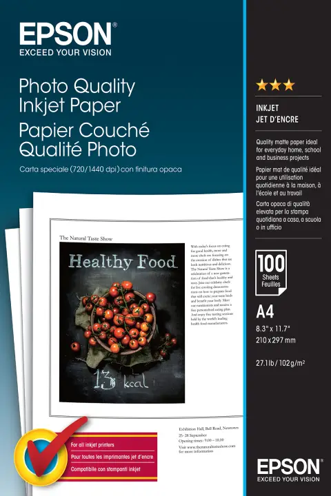 Photo Quality Inkjet Paper - A4 - 100 hojas