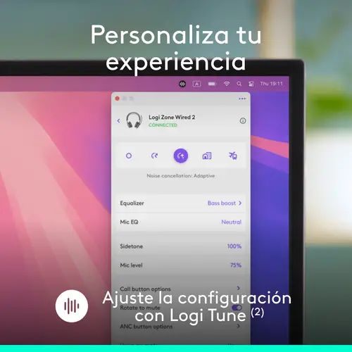 Zone Wired 2: auriculares con cancelación de ruido y tecnología híbrida adaptativa ANC, USB-C con adaptador USB-A, Grafito - Imagen 12