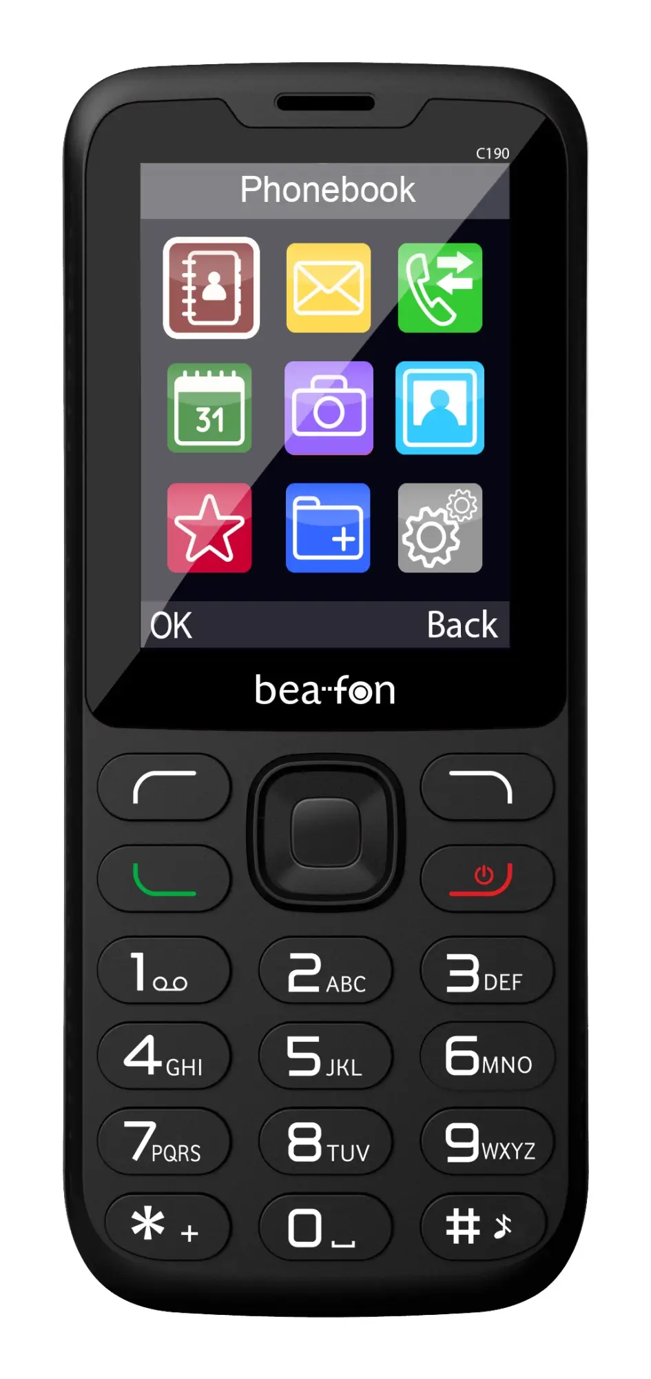 C190 LTE 6,2 cm (2.44") 67 g Negro Teléfono para personas mayore..