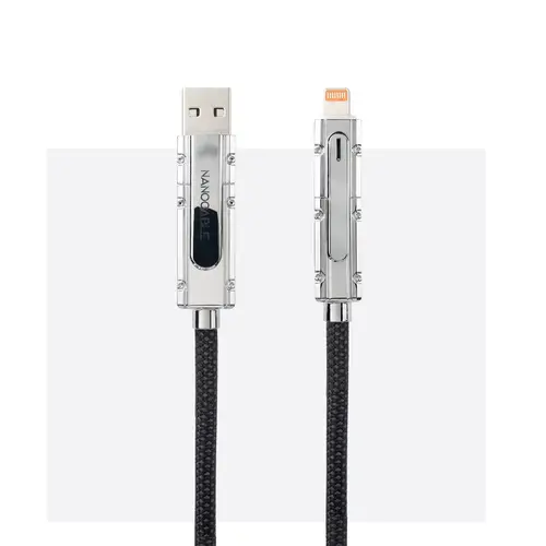 10.01.2602 cable USB 2 m USB A/USB C USB C/Lightning Negro, Gris - Imagen 3