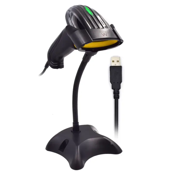 EW3400 lector de código de barras Lector de códigos de barras portátil 1D Laser Negro