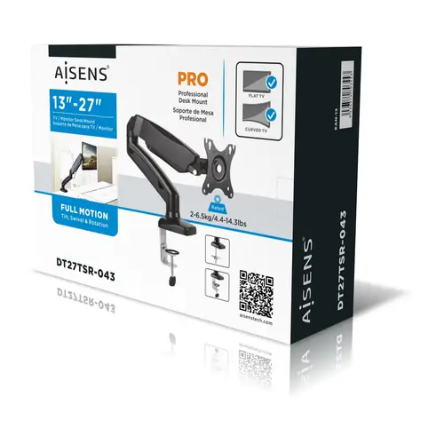 DT27TSR-043 soporte para monitor 81,3 cm (32") Negro Escritorio - Imagen 7