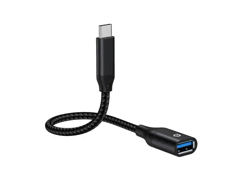 ABBY18B cambiador de género para cable USB-C USB-A Negro - Imagen 4