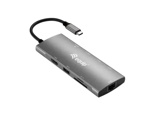 Adaptador multifunción USB-C 9 en 1, HDMI 4K/60Hz, Gigabit LAN, USB 3.2 GEN1, SD/TF, 100W USB PD - Imagen 1