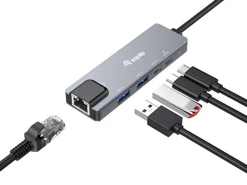 133496 Adaptador multifunción 5 en 1, 2,5 GbE, USB-A x 2, USB-C x 1, USB-C , 100 W USB PD - Imagen 7