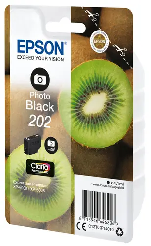 Kiwi Singlepack Photo Black 202 Claria Premium Ink - Imagen 2