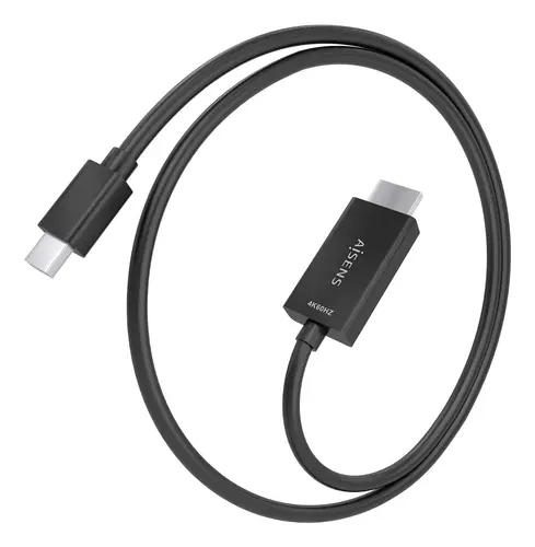 Cable conversor MINI DP a HDMI 4K@60Hz, MINI DP/M-HDMI/M, Negro, 1.0m - Imagen 2