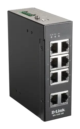 DIS-100E-8W switch No administrado L2 Fast Ethernet (10/100) Negro - Imagen 1