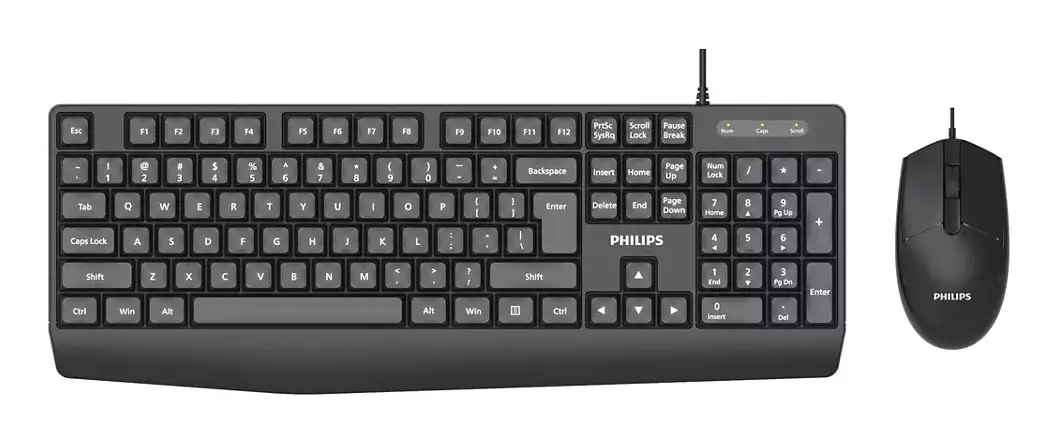 2000 series SPT6237B/85 teclado Ratón incluido Universal USB QWERTY Negro