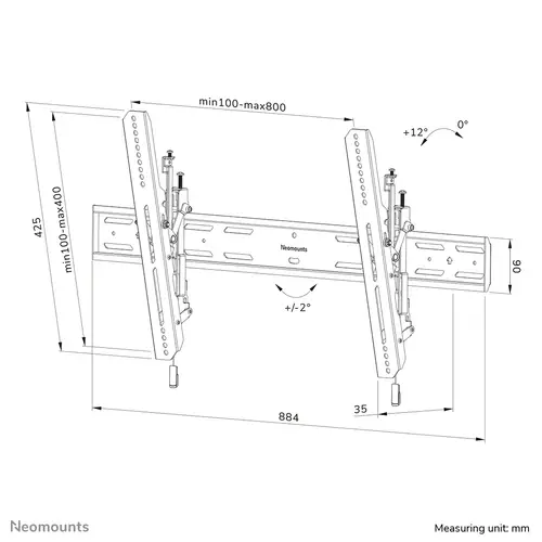 WL35S-850BL18 Soporte de pared para TV 43-86" - inclinable - bloqueable - instalación rápida - Imagen 19