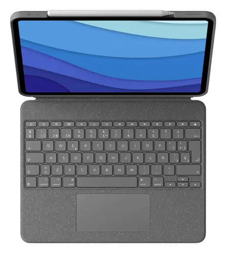 920-010211 teclado para móvil QWERTY Español Smart Connector Gris - Imagen 2