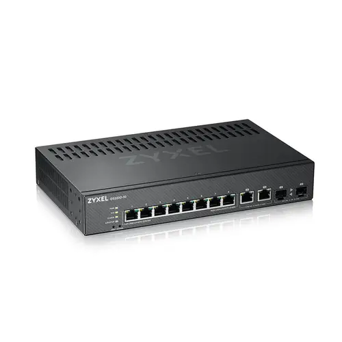 GS2220-10-EU0101F switch Gestionado L2 Gigabit Ethernet (10/100/1000) Negro - Imagen 1