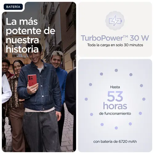 moto g86 power 5G 16,9 cm (6.67") SIM doble Android 15 USB Tipo C 8 GB 512 GB 6720 mAh Lila - Imagen 16