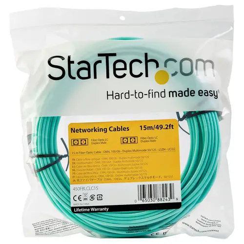 Cable de 1m de Fibra Óptica Multimodo LC/UPC a LC/UPC OM4 - 50/125µm - Fibra LOMMF/VCSEL - Redes de 100G - Cable LSZH - Baja Pérdida de Inserción - Low Insertion Loss - Imagen 4