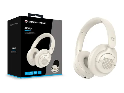 ALVAH02C auricular y casco Auriculares Inalámbrico y alámbrico Diadema Música Bluetooth Crema de color - Imagen 4
